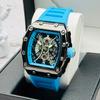 JYL Men's Watch Cool Waterproof Barrel Silicone Strap