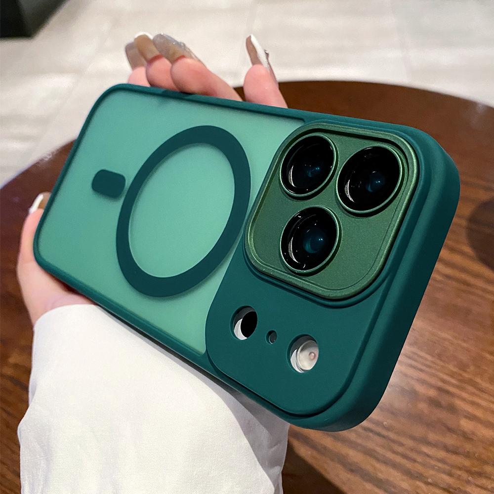 

Desert Gold fine hole lens film magnetic phone case for iPhone 17 16 15 14 13 12 11 Pro Max Air Plus magsafe charging hard cover iPhone17 Pro