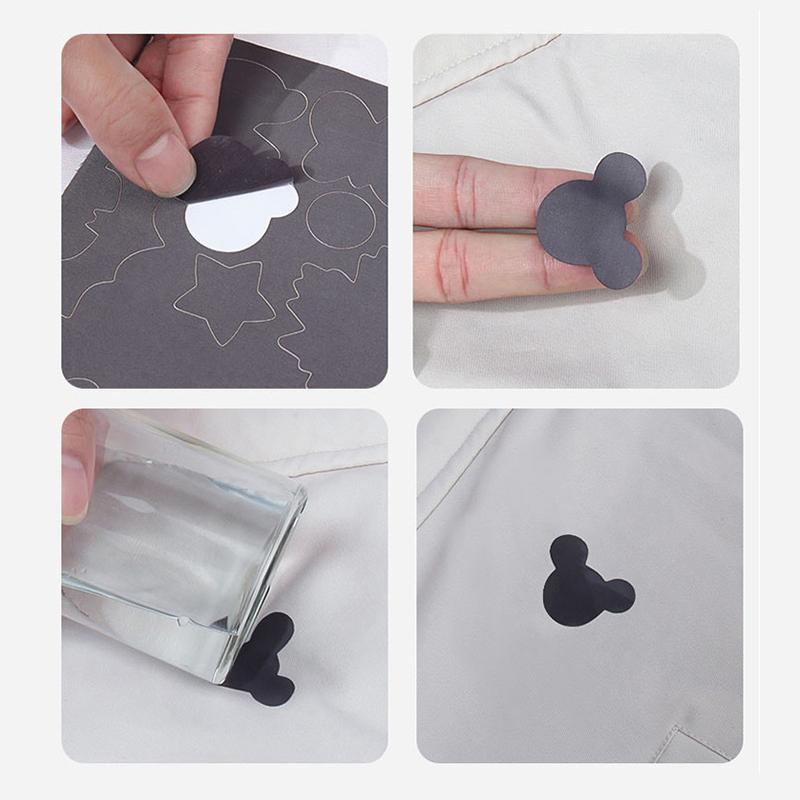 1Set No Ironing Stickers Patches Down Jacket Universal Black Self Adhesive Patcher Repair Washable Sewing Fabric Diy Fix Patch