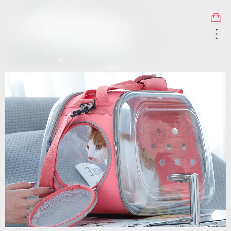 Cat Bag Portable Backpack Cat and Dog Outing Travel Bag Crossbody Cat Bag Breathable Large Space Folding Handbag