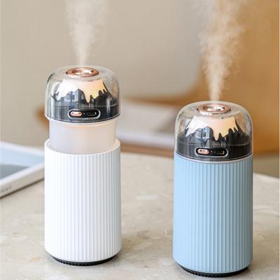 Umidificator de aer fără fir de 300 ml Mini generator de ceață portabil, reîncărcabil prin USB, difuzor de aromă cu apă rece, cu ultrasunete, cu lumină LED