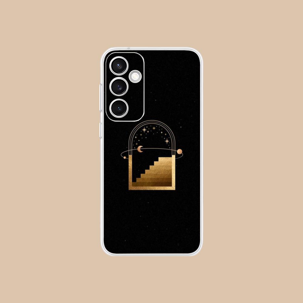 Sun Moon Mobile Cell Phone Case for Samsung Galaxy S25 S24 S23 S22 S21Plus FE Ultra Clear Colorful Cover Luxury Cellphones