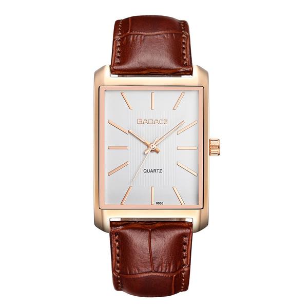 BADACE Lederarmband Herrenuhr Sport Business Hours Wasserdichte