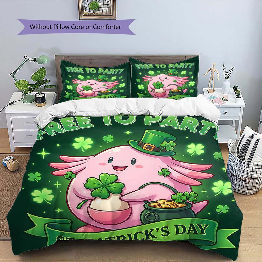Pościel z Wzorem Pokemon Zestaw Kołdra Poszewka na Kołdrę Poszewka na Poduszkę Dekoracja Domu Prezent Urodzinowy (1 * poszwa na kołdrę + 2 * poszewki na poduszki, bez rdzenia)