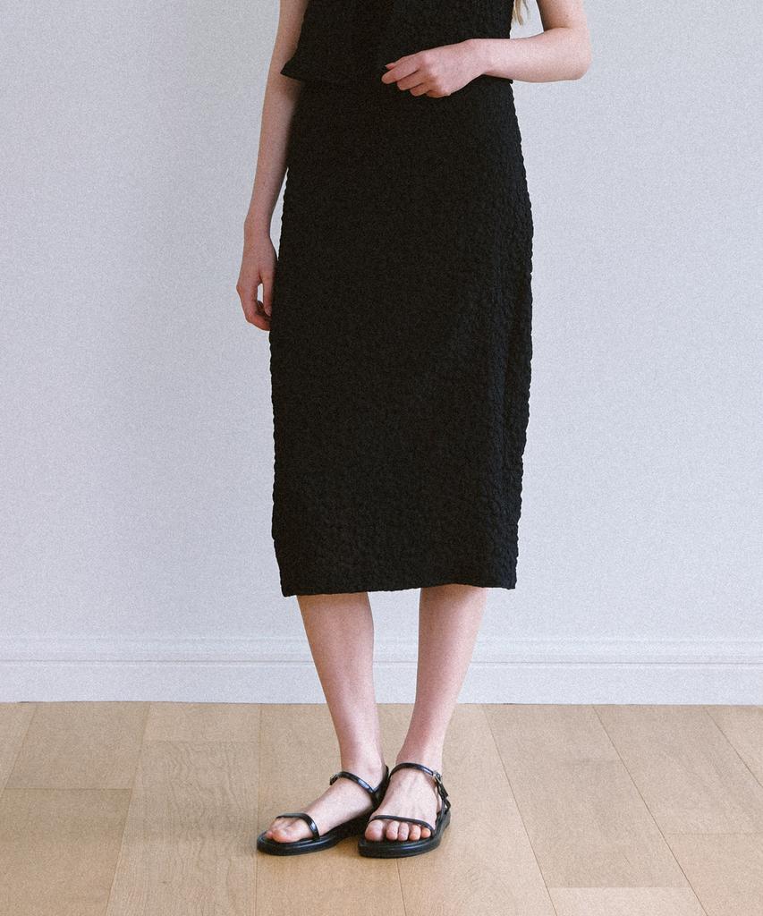 Laminez Of H-Line Long Skirt - Black