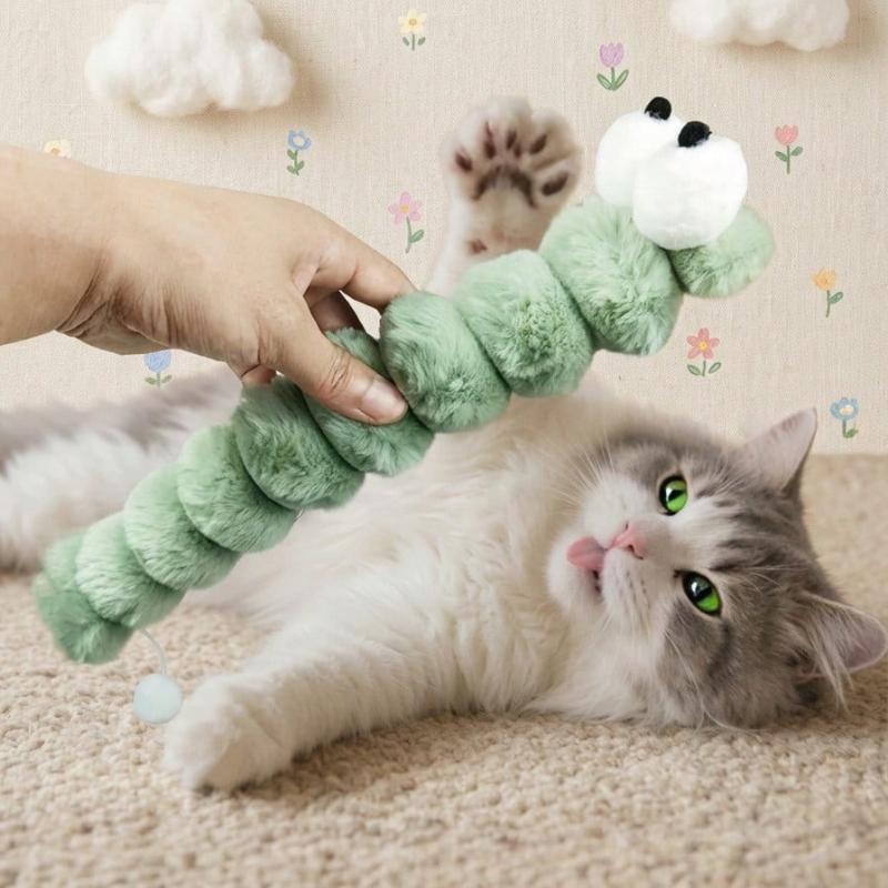 Cat Plush Toy - Soft Chew-Proof Stuffed Animal With Natural Care For Teeth, Bite Stick For Indoor Cats, Self-Pleasure Tease Toy For All Breeds
