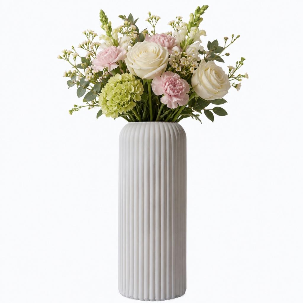 Fjord 4 Glass Vase, Dark Beige, 25 Cm