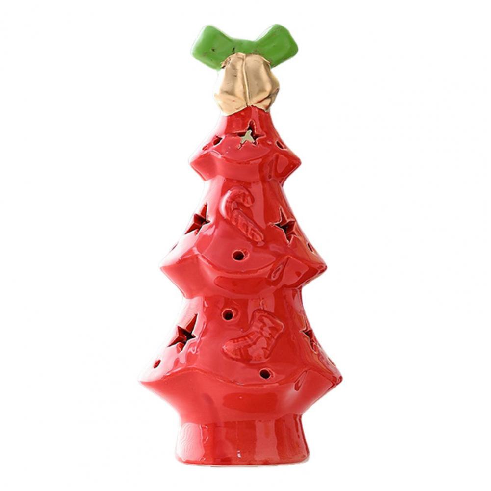 Ceramic Christmas Tree Decoration High-temperature Firing Ceramics Ceramic Christmas Tree Night Light Holiday Home Decor