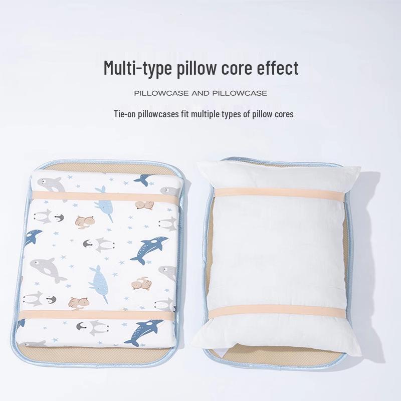 Breathable Ice Silk Baby Pillowcase - Cool Mat & Sweat-Absorbent Nap Pillow Cover