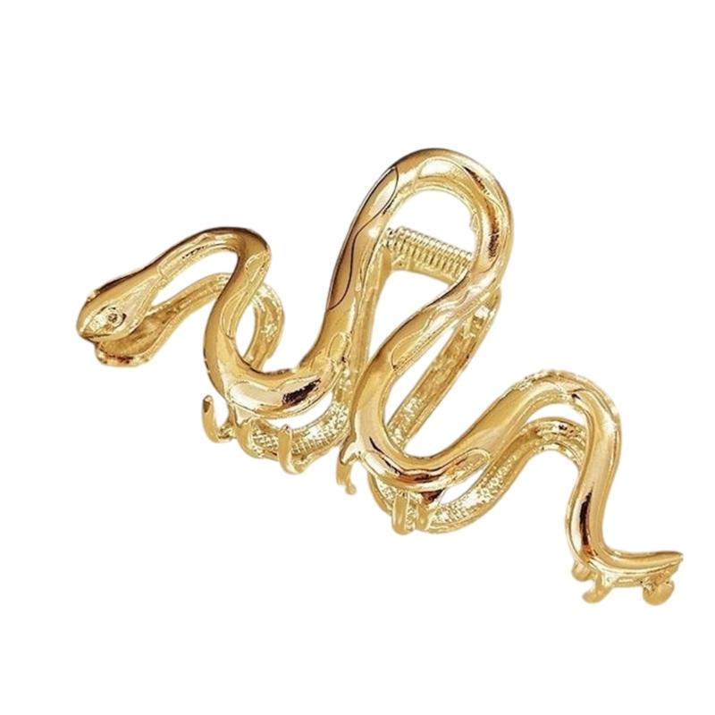

Dark Series Punk Snake Shaped Hair Clip Black Metal Hair Claw Clip for Women Unique Styles and Strong Hold Hair Decors 1 золотой
