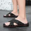 Mode Große Größe 47 48 Männer Hausschuhe Sommer Vintage Italienische Wohnungen Lässig Rutschfeste Strand Sandalen Leder Flip Flop Hausschuhe Flache Sandalen