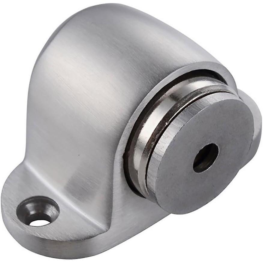 Brushed Metal Floor Mounted Magnetic Door Stopper