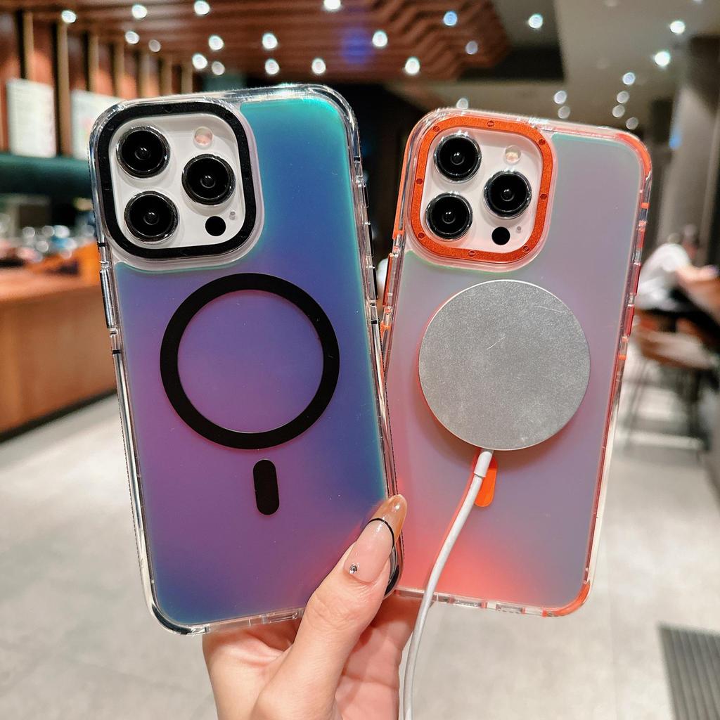 iPhone 16 Pro Max Dual-Color Case, Magnetic and Super Drop-Proof for 15 Pro