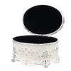 White Color Antique Jewelry Organizer Oval Shape Enamel Jewelry Box  For Earrings