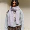 Sherbet Knit Muffler-Purple