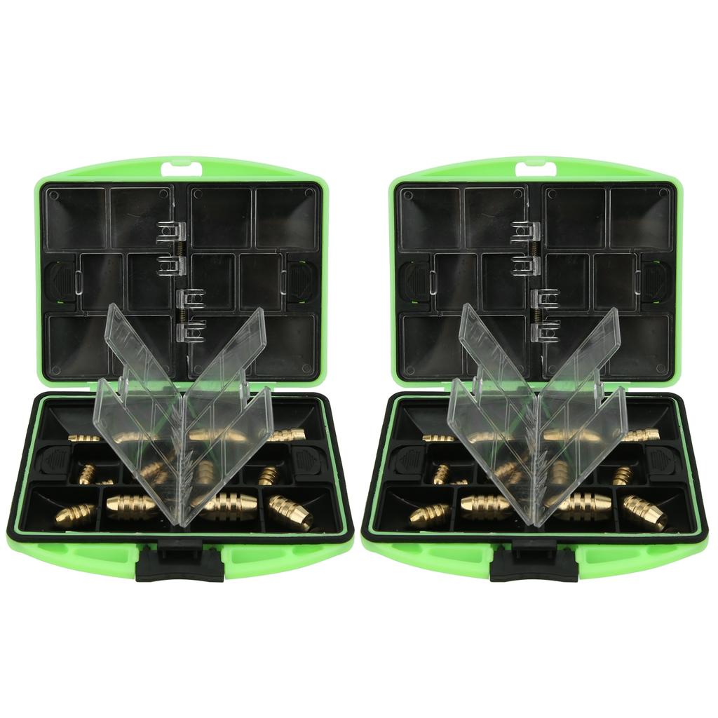 2 Stück ABS Gummi Angelzubehör Aufbewahrungsbox Tragbar Outdoor Köder Haken Etui