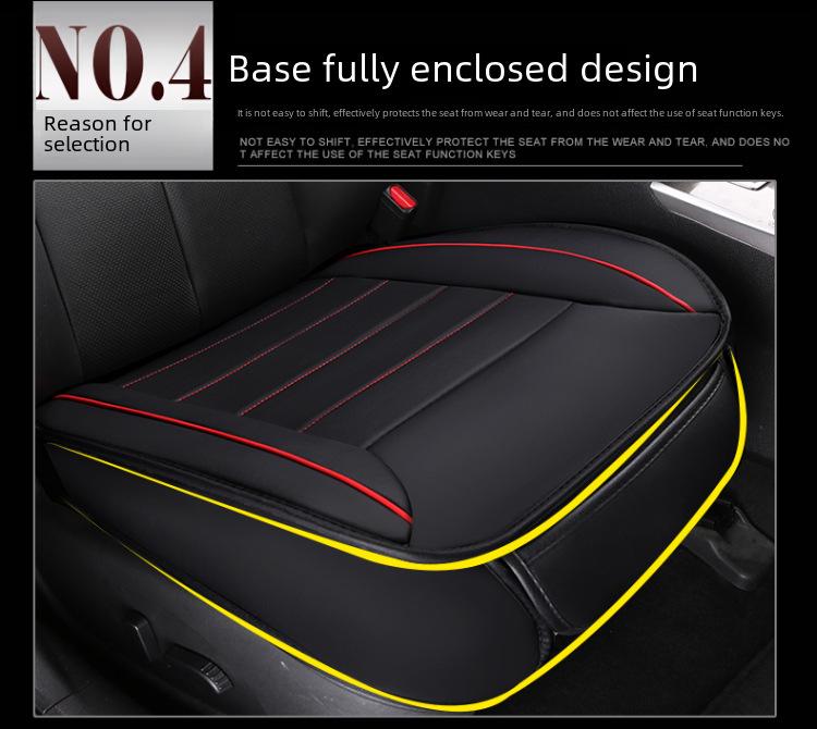 Universal Car Seat Cushion Set: Luxury Nappa Leather, All-Season, Backless Design, Fits Five Seats