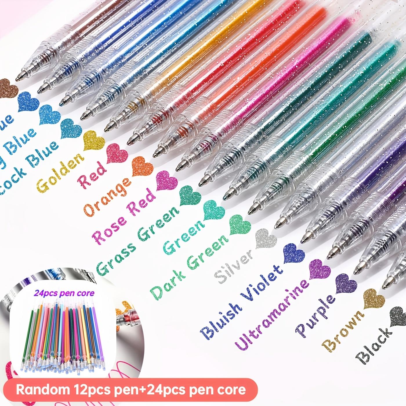

36 Glitter Gel Pens with Shimmering Sand And Sparkling Little Stars, Perfect for Drawing And Doodling. These Fine-Tip Pens Are Ideal for Albums 36pcs