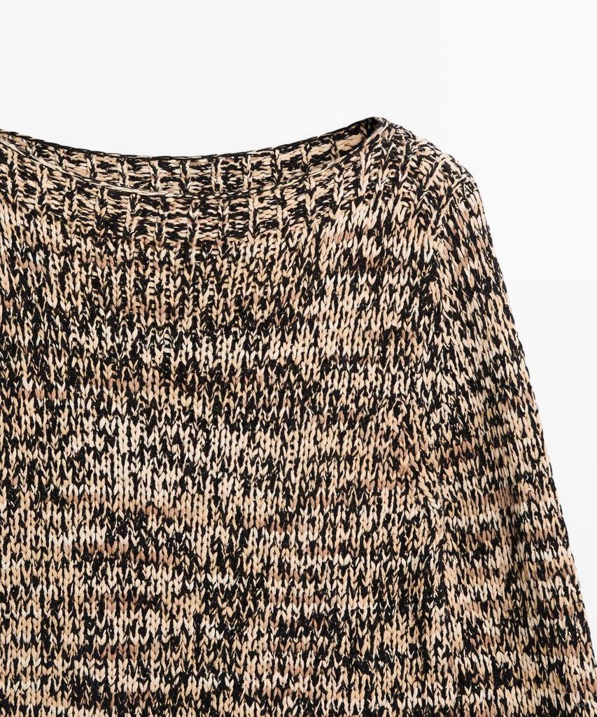 Masimodutti Cotton Blend Moulin Knit Sweater