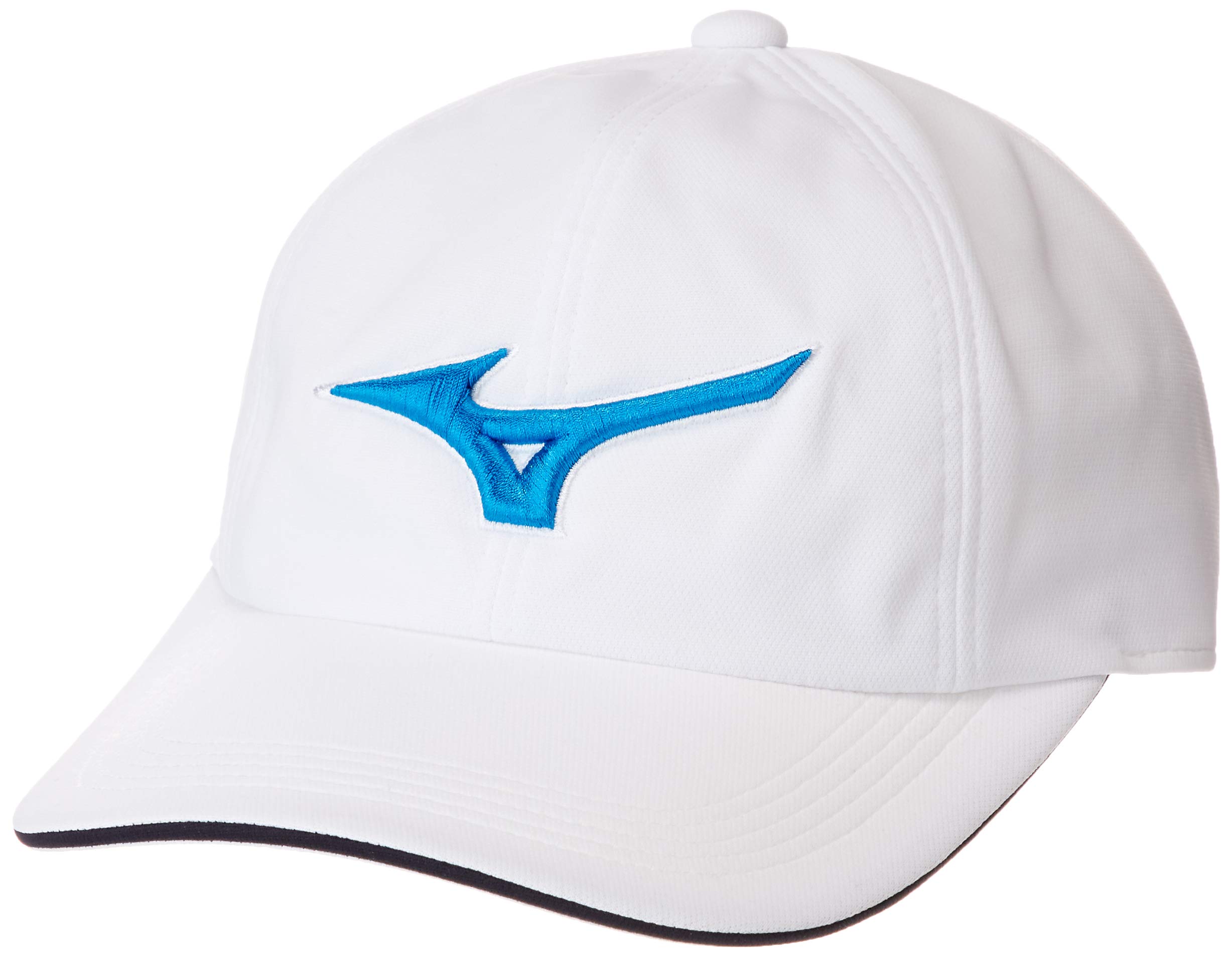 

Mizuno Hydro Silver Titanium Golf Size F Cap, Men s, White/Blue, (52JW9003)