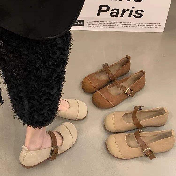 Birkenstock Single Shoes Women's 2025 New Autumn Flat Shoes Mary Jane Women's Shoes Doudou Shoes Grandma Shoes Versatile Trend