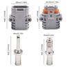50A 600V Waterproof Male/Female Connector for Electric Vehicle Battery Straight High Power Charging Cable with Dustproof Design