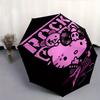 Hello Kitty,Rock Star Automatic Folding Umbrella-Simple 8-Rib Design, Bright Cartoon Pattern, Durable Iron Frame, Suitable For Travel, Outdo