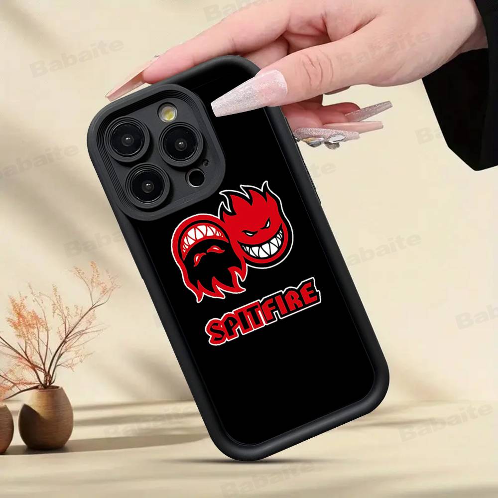 Fashion S-Spitfire Skateboard Phone Case For IPhone 11 12 13 16 15 17 14 Pro Max Soft Funda Silicone Cover