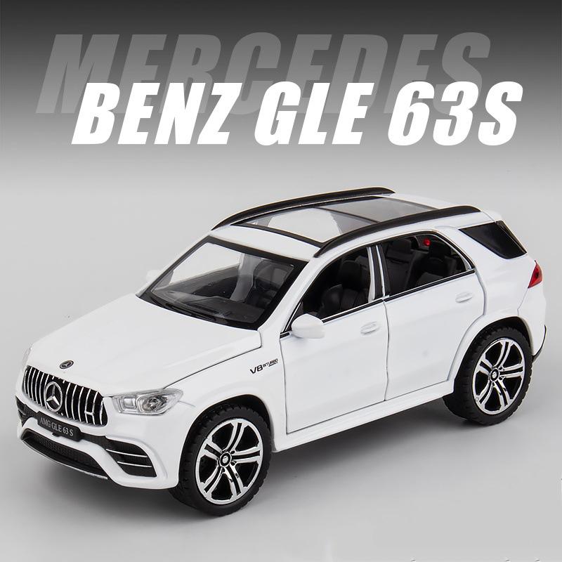 

1/32 масштаб Benz AMG GLE 63S внедорожник игрушечный автомобиль, литая под давлением модель автомобиля с откидной спинкой со светом и звуком игрушечный транспорт для детей и мальчиков 15.4x6.8x6cm белый