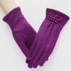 [BYSIFA] Winter Cashmere Wool Gloves Women New Soft Elegant Mittens Gloves Top Grade Thick Warm Touch Screen Ladies Gray Gloves