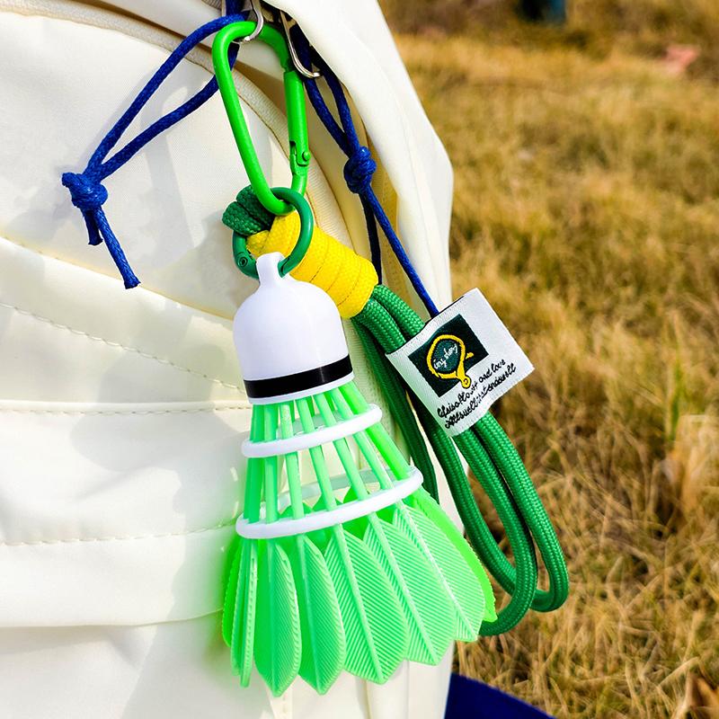 Creative Mini 3D Badminton Racket Balls Charms Keychains Sport Souvenir Bag Keyrings Car Trinket Accessories Key Holder Gift