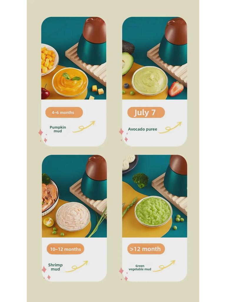 Multifunctional Mini Electric Baby Food Processor & Grinder