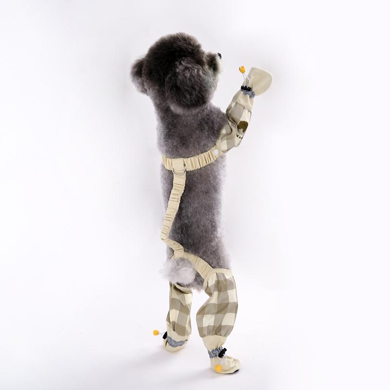 

Pet Strolling Pants Dustproof Anti-Slip Dog Jumpsuit Shoes Full Leg Protection Reflective Stripe Pet Pants Adjustable Waterproof S 3-6 pounds