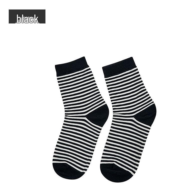 

FW02 Женские модные полосатые хлопковые носки до середины икры - Универсальные и повседневные для всех сезонов One Size