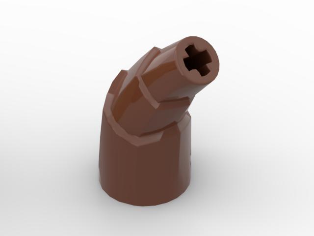 

Small particle building block MOC 2142 dragon tail, horn joint stepped circular arc cross hole brick assembly toy коричневий