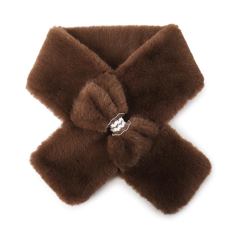Cozy Korean-Style Women's Scarf: Soft, Furry, Warm, and Age-Reducing Neckband for Autumn and Winter