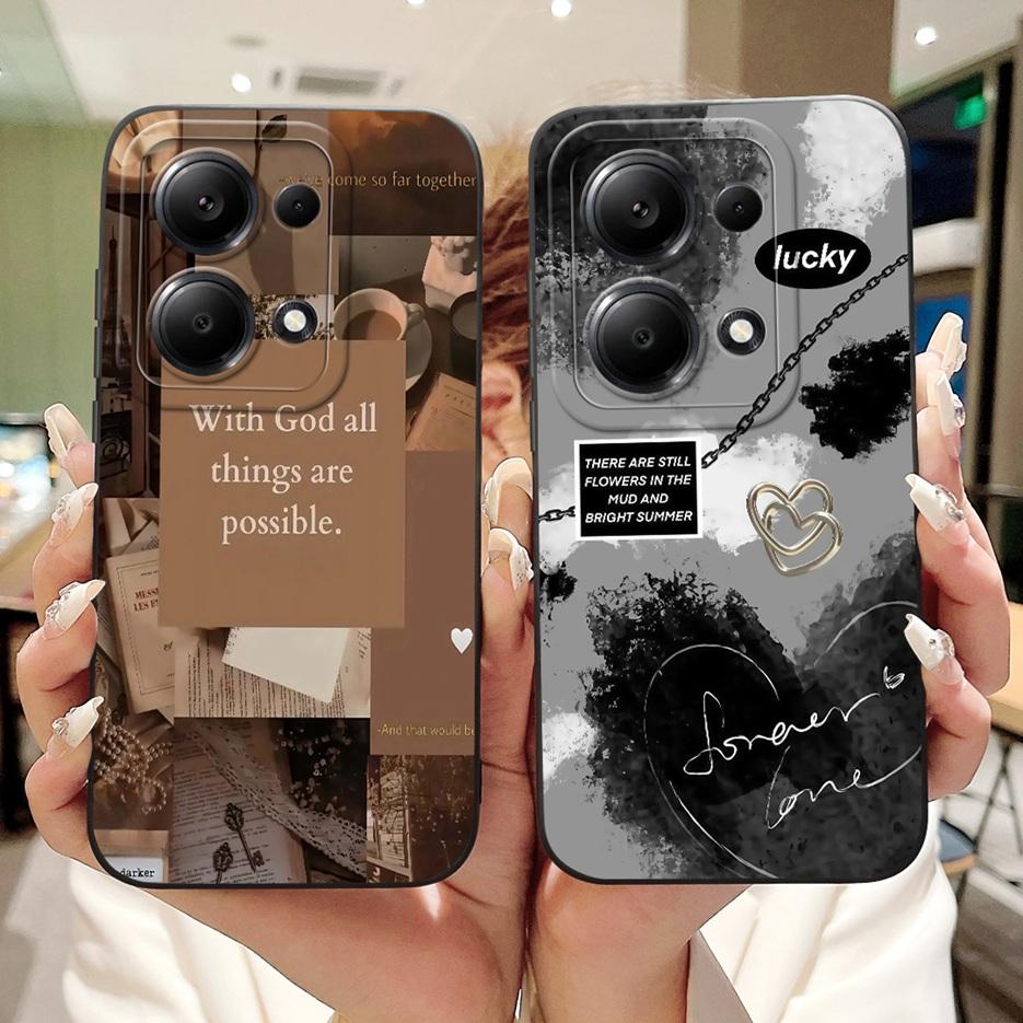 For Xiaomi Redmi Note 13 4G Case Note13 Pro Cute Fashion Candy Painted Cover Soft TPU Phone Case For Redmi Note 13 Pro Plus Bags