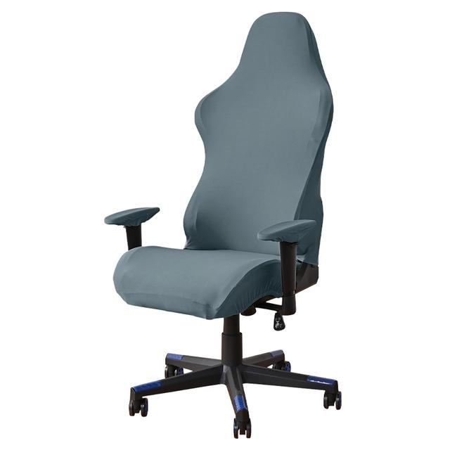 Effen Stof Gaming Stoelhoes Stretch Anti-Slip Bureaustoelhoezen Goedkope Game Stoelhoes Voor Kantoor Thuis gray