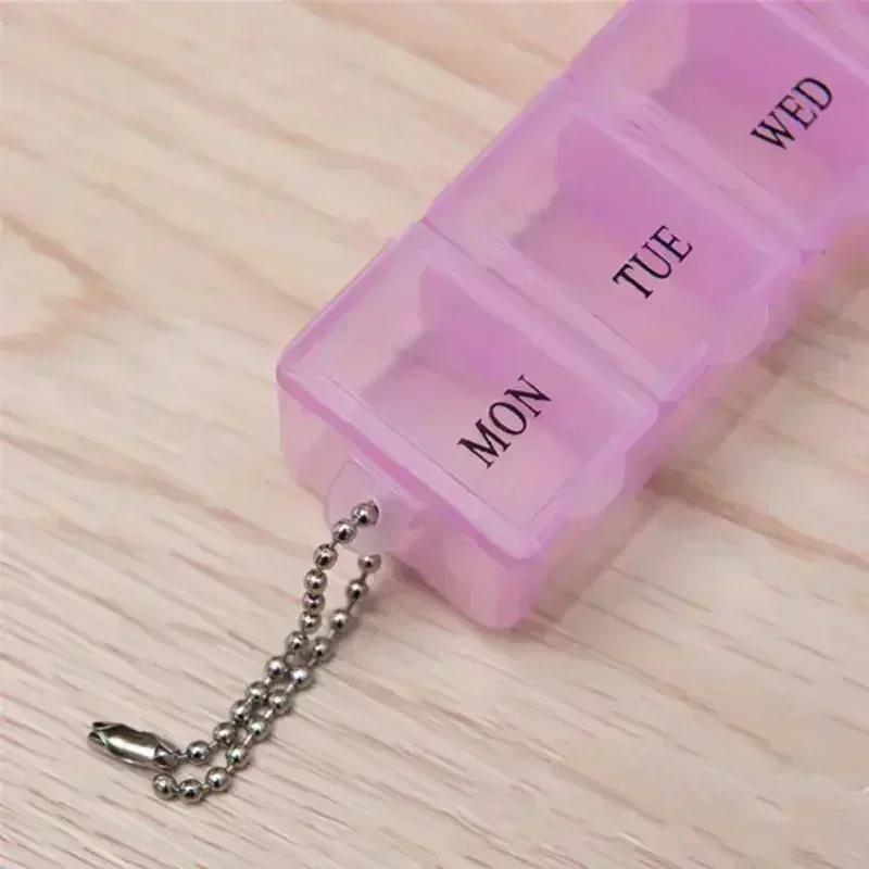 1PC New Weekly Portable Travel Pill Cases Box 7Days Organizer 7Grids Pills Container Storage Tablets Vitamins Medicine Fish Oils
