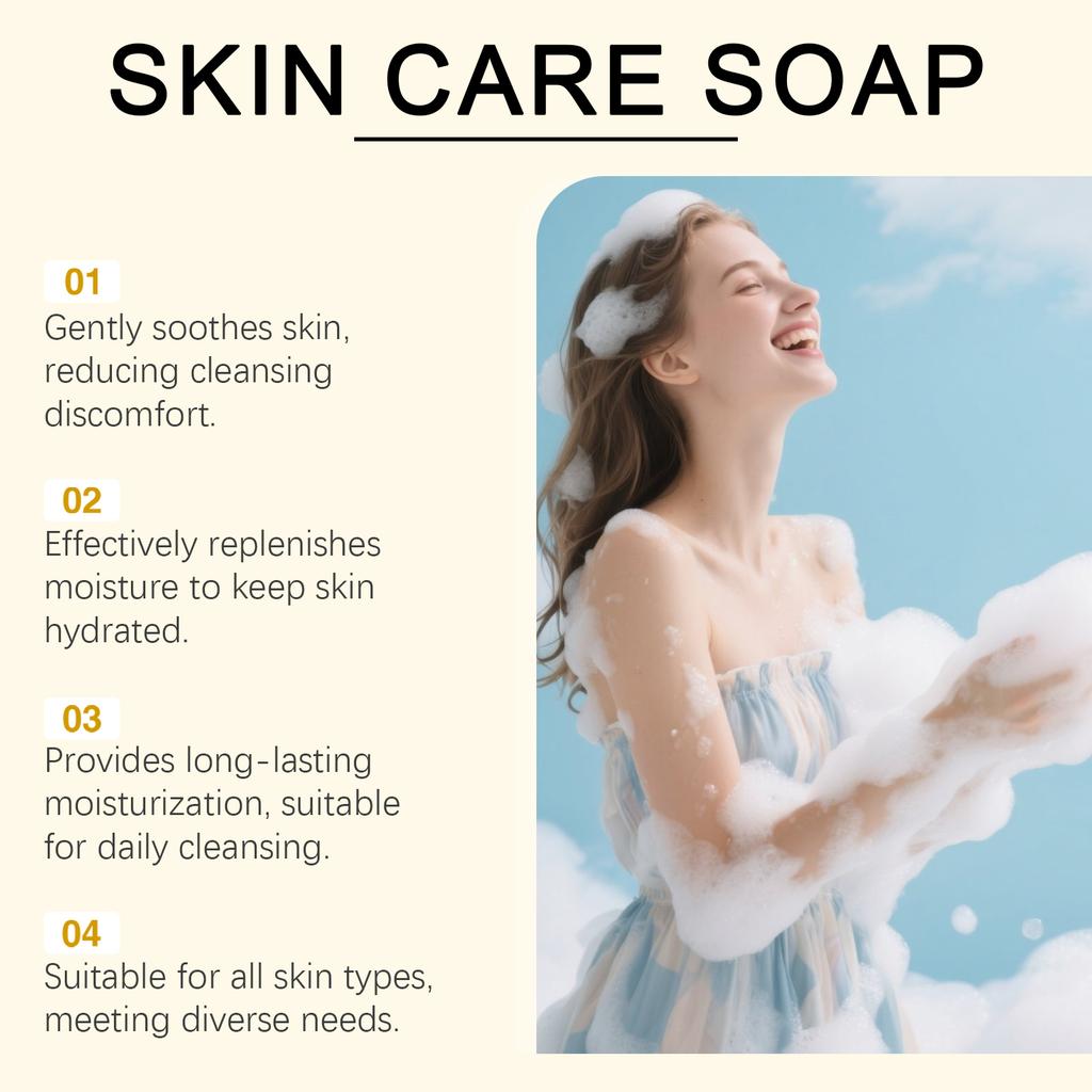 Gentle Cleansing Bar for Face and Body - Mild Skin Soap - Free, Balanced, Non-Greasy for Daily Use