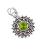 Peridot Gemstone 925 Sterling Silver Handmade Jewelry Partywear Round Pendant For Wife PP-30-3