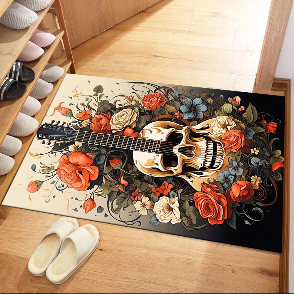 Fantasy Guitar Artwork Floor Mats for Living Room, Bedroom and Room Decoration Are Suitable for Gifts.