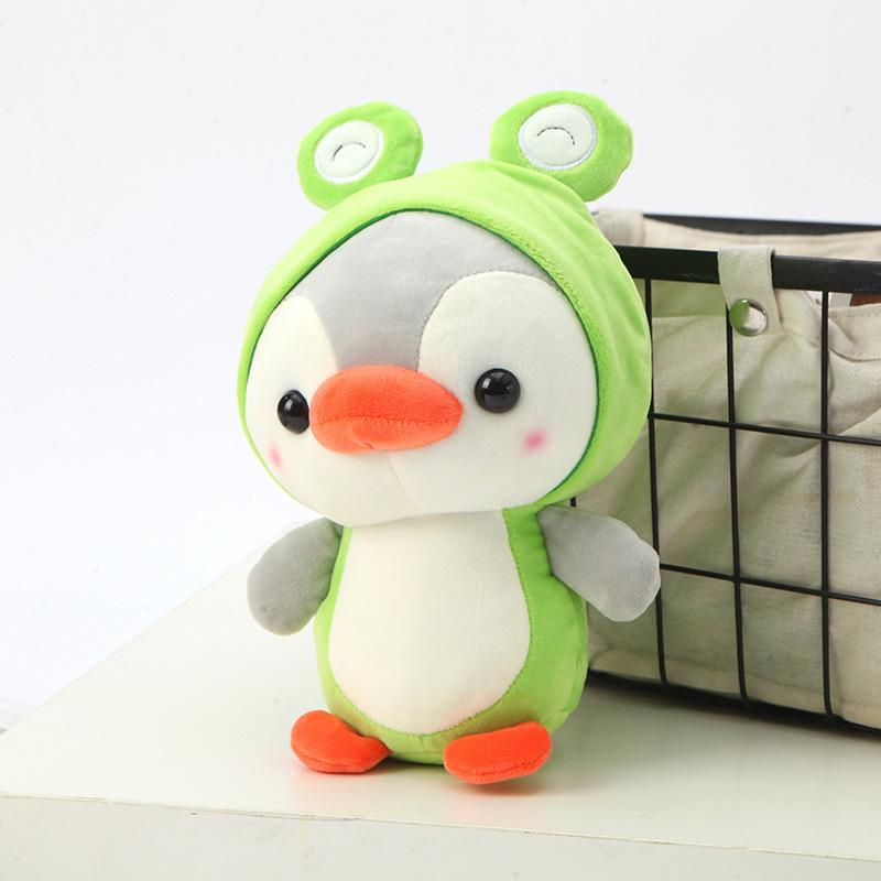 

Cute Penguin Transforming Plush Toy Soft Water Crystal Fabric Plush 13cm зелёный