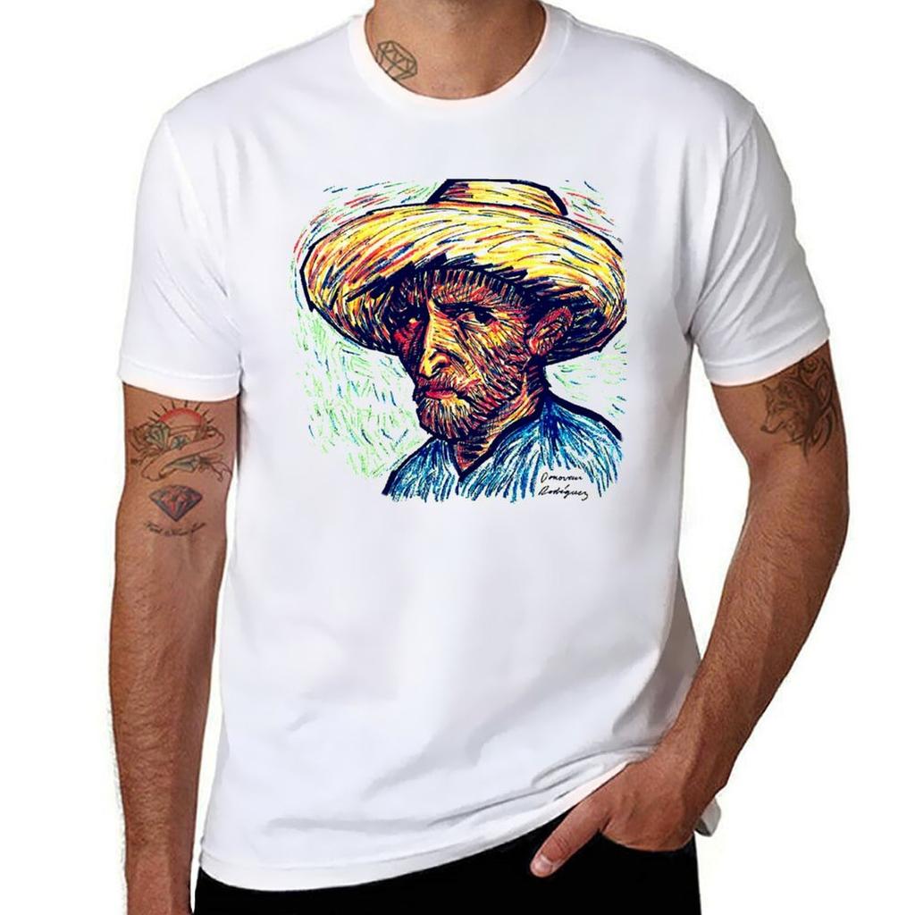 Vincent Portrait TShirt AntiFade Casual Tee Shirt