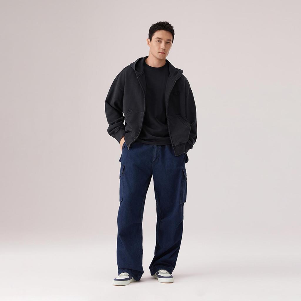 Levi's Men's Relaxed Fit Full-Zip Hoodie Black 006P6-0001