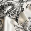 Monochrome Botanical Designer Print Scarf Women Silk Scarves Luxury Bandana Hijab Neckerchief Shawl Kerchief Hair Band Foulard