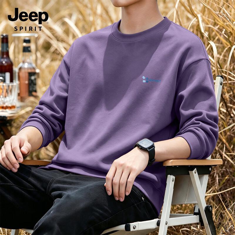 JEEP SPIRIT Men's Loose Fit Graphic Pullover Sweatshirt