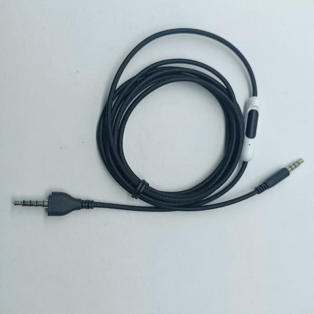 Headset Audio Cable With Inline Volume Control Nylon Braided Aux Cord For Alienware AW920H Enhanced Sound Quality