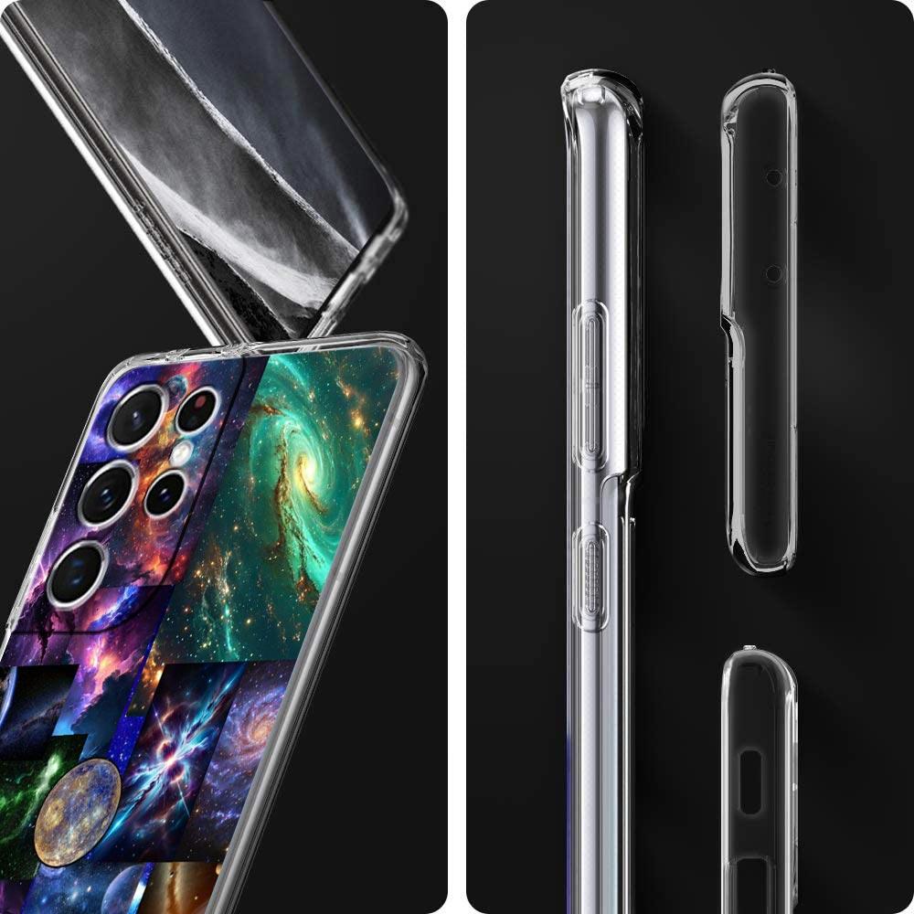 Transparent Phone Case Cover for Samsung Galaxy S25 S24 S23 S22 S20 S21 FE Ultra S25 Edge Plus 5G Capas Universe Starry Sky Moon