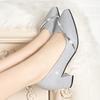 Fashion Sequins Fashion Single Shoes Banquet Shoes Temperament High Heels Early Spring New Thick Heel Women's Shoes